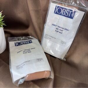 JOBST 2 pair Farrow Silver AD Liner small compression socks new